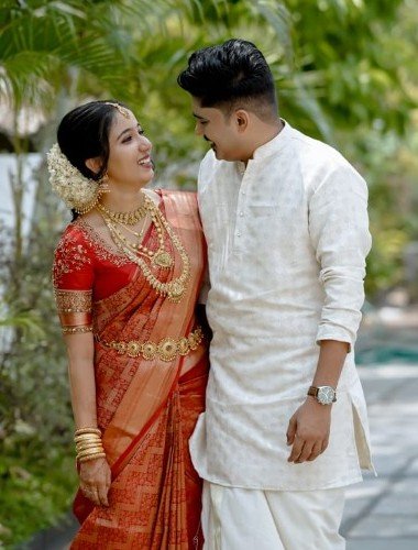 Arjun & Lakshmi Priya smiling together