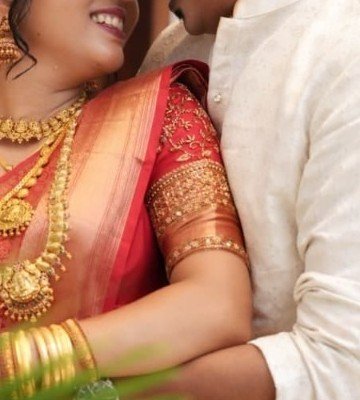 Arjun & Lakshmi Priya traditional attire
